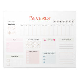 介護パーソナライズされた毎日プランナー ノートパッド