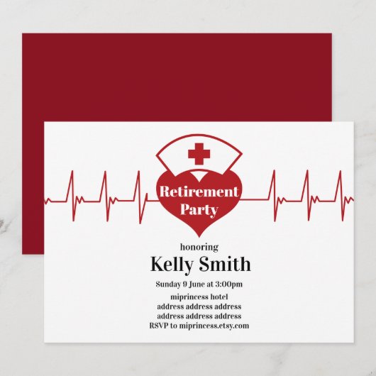 介護リタイアメント 招待状 (正面/裏面)