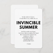 介護勇気付けられるカード – 無敵夏 招待状 (正面/裏面)