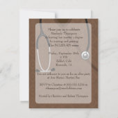 介護卒業招待状イン・ブラウン 招待状 (裏面)