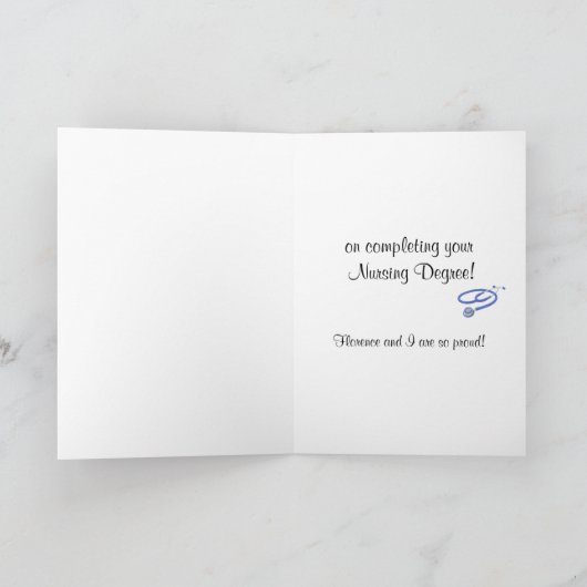 介護学位の取得おめでとう カード (内部)
