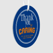 介護最高の者エバータイポグラフィブルー オーナメント (正面)