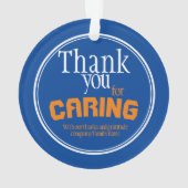 介護最高の者エバータイポグラフィブルー オーナメント (裏面)