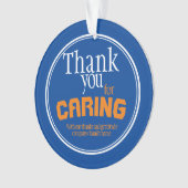 介護最高の者エバータイポグラフィブルー オーナメント (正面)