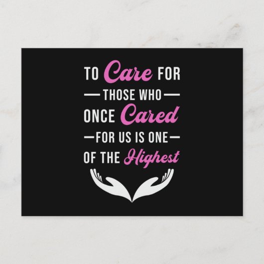 介護気に者介護ナース介護ギフトおもしろい ポストカード (正面)