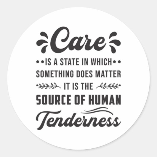 介護気に者介護ナース介護職おもしろい ラウンドシール (正面)