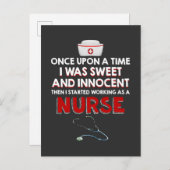 介護生活 |ナース インビテーションポストカード (正面/裏面)