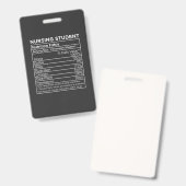 介護生活 |看護学生の栄養事実 バッジ (正面＆裏面)