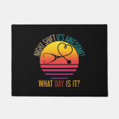 介護用夜間移動おもしろい引用文ナース ドアマット (正面)