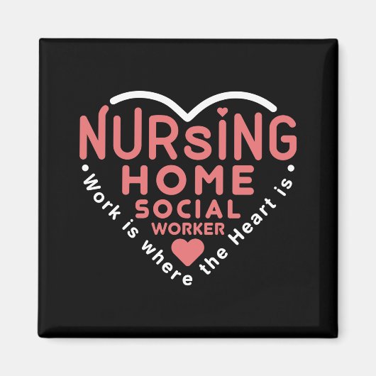 介護福祉士の仕事がハート マグネット (正面)