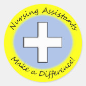 介護福祉士「Making a Difference」 ラウンドシール (正面)