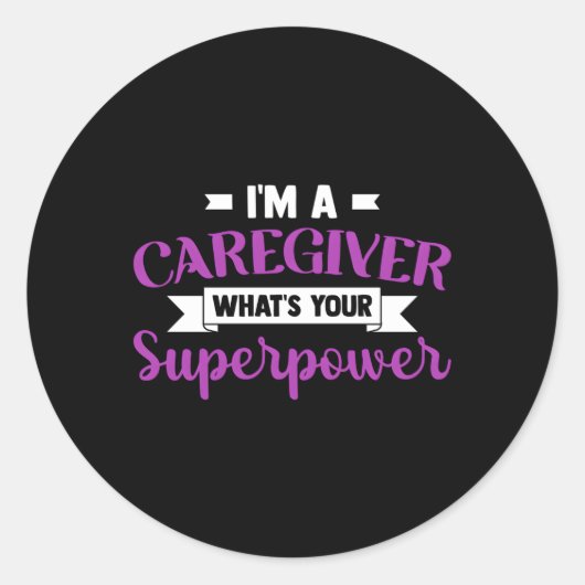 介護私は介護者Wはあなたの超大国Nur ラウンドシール (正面)