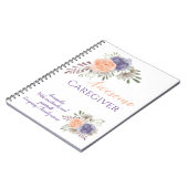 介護素晴らし者ありがとう感謝フローラ  ノートブック (左側)