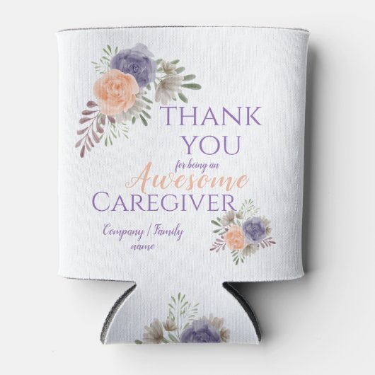 介護素晴らし者の感謝フローラ 缶クーラー (正面)