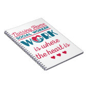 介護老人ホームのソーシャルワーカーがハートを勤める ノートブック (右側)