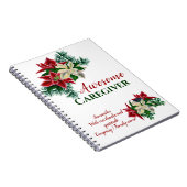 介護者ありがとう感謝フローラPoinsettia ノートブック (右側)