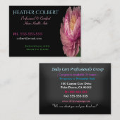 介護者かわいらし牡丹穏プロフェッショナル 名刺 (正面/裏面)