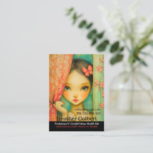 介護者が信頼できる思救済いやりに向けて 名刺 (スタンド正面)