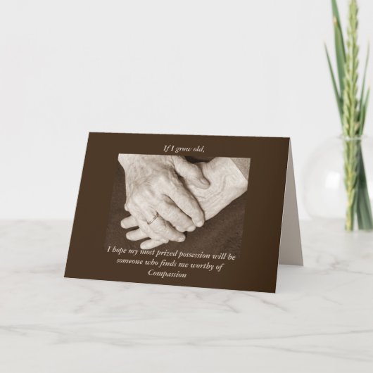 介護者が男性に感謝 サンキューカード (正面)