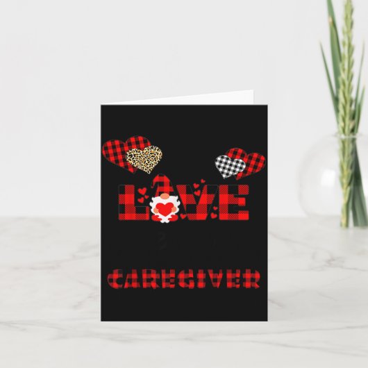 介護者であることが大好き フランネルギフト バレンタインデー カード (正面)