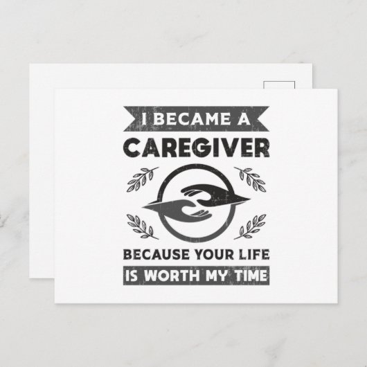 介護者になった 介護者 看護師 看護の仕事 ポストカード (正面/裏面)