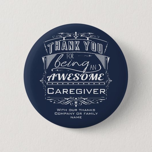 介護者に感謝 缶バッジ (正面)