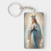 介護者のためのヴァージンメアリーへの祈りの言葉 キーホルダー (正面)
