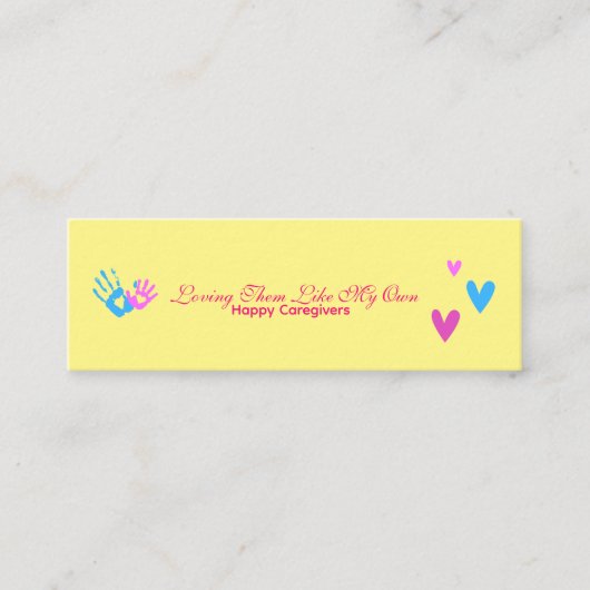 介護者のための明るくおもしろい247 スキニー名刺 (正面)