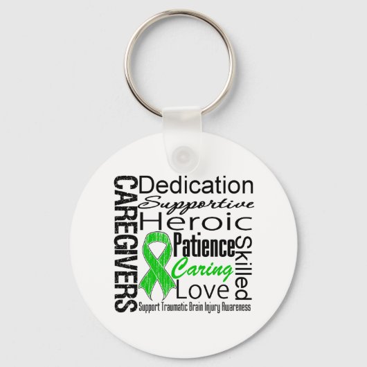 介護者のコラージュ外傷性脳損傷 キーホルダー (正面)