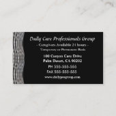 介護者のプロフェッショナル 名刺 (裏面)