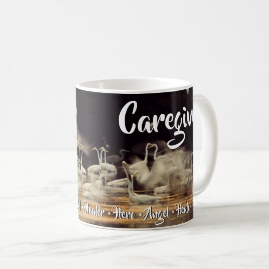 介護者のマググ コーヒーマグカップ (正面右)