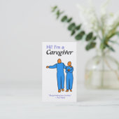 介護者の名刺のテンプレート 名刺 (スタンド正面)