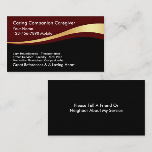 介護者の名刺 名刺 (正面/裏面)