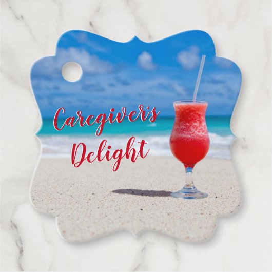 介護者の喜びのメッセージカード フェイバータグ (正面)