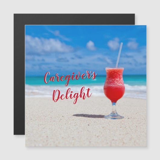 介護者の喜びの磁気カード (正面/裏面)