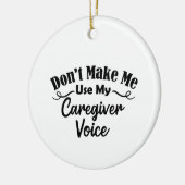 介護者の声を使わせない セラミックオーナメント (左)