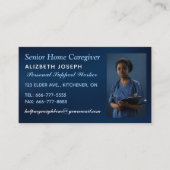 介護者の役に立つアシスタント写真QRコード 名刺 (正面)