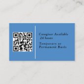 介護者の役に立つアシスタント写真QRコード 名刺 (裏面)