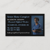 介護者の役に立つアシスタント写真QRコード 名刺 (正面)