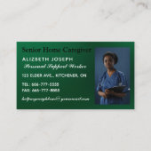 介護者の役に立つアシスタント写真QRコード 名刺 (正面)