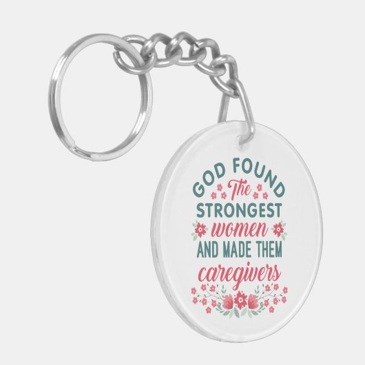 介護者の感謝の神様が最強の女性を見つけた キーホルダー (正面左)