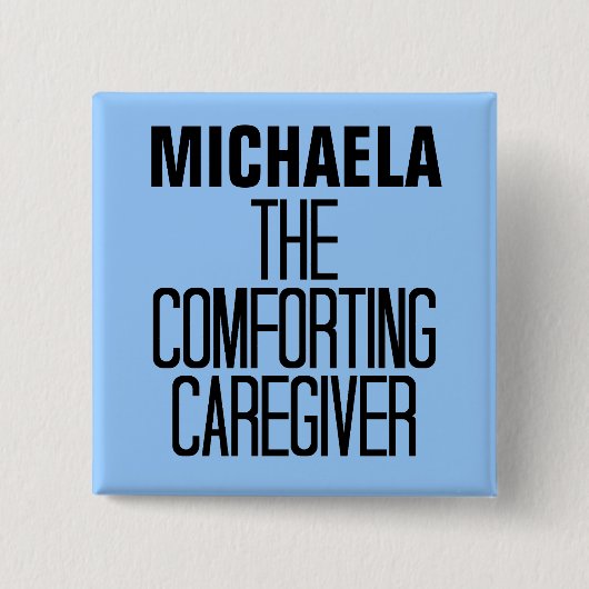 介護者の慰め 缶バッジ (正面)