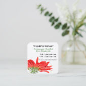 介護者の新しい花の正方形のプロフェッショナル スクエア名刺 (スタンド正面)