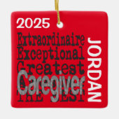 介護者の超常者カスタム セラミックオーナメント (正面)