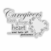 介護者の金ゴールドのハートと多くの… シール (正面)