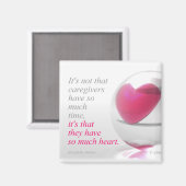 介護者は非常に多くのハートを持っている – 磁石 (正面/裏面)