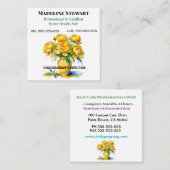 介護者イエローピーニースクエアプロフェッショナル スクエア名刺 (正面/裏面)