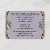 介護者エレガント用花びらプロフェッショナル名刺 名刺 (裏面)