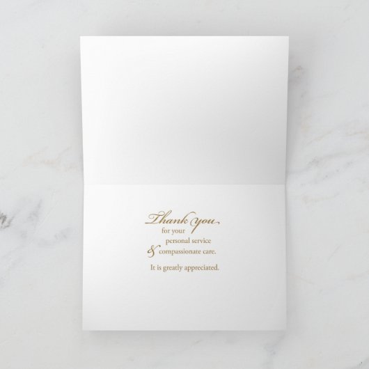 介護者カスタムのクリスマスに感謝 カード (内部)