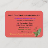 介護者サンセットフローラプロフェッショナル 名刺 (裏面)